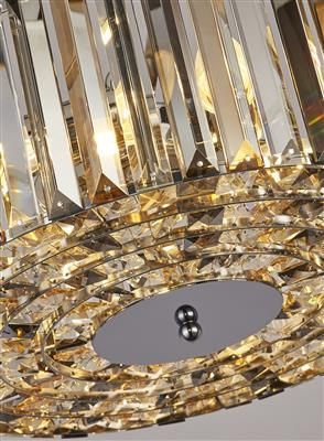 Chapeau 3/4/5 Lt Pendant/semi-Flush- Amber, Smoke & Clear Crystal - Image 3