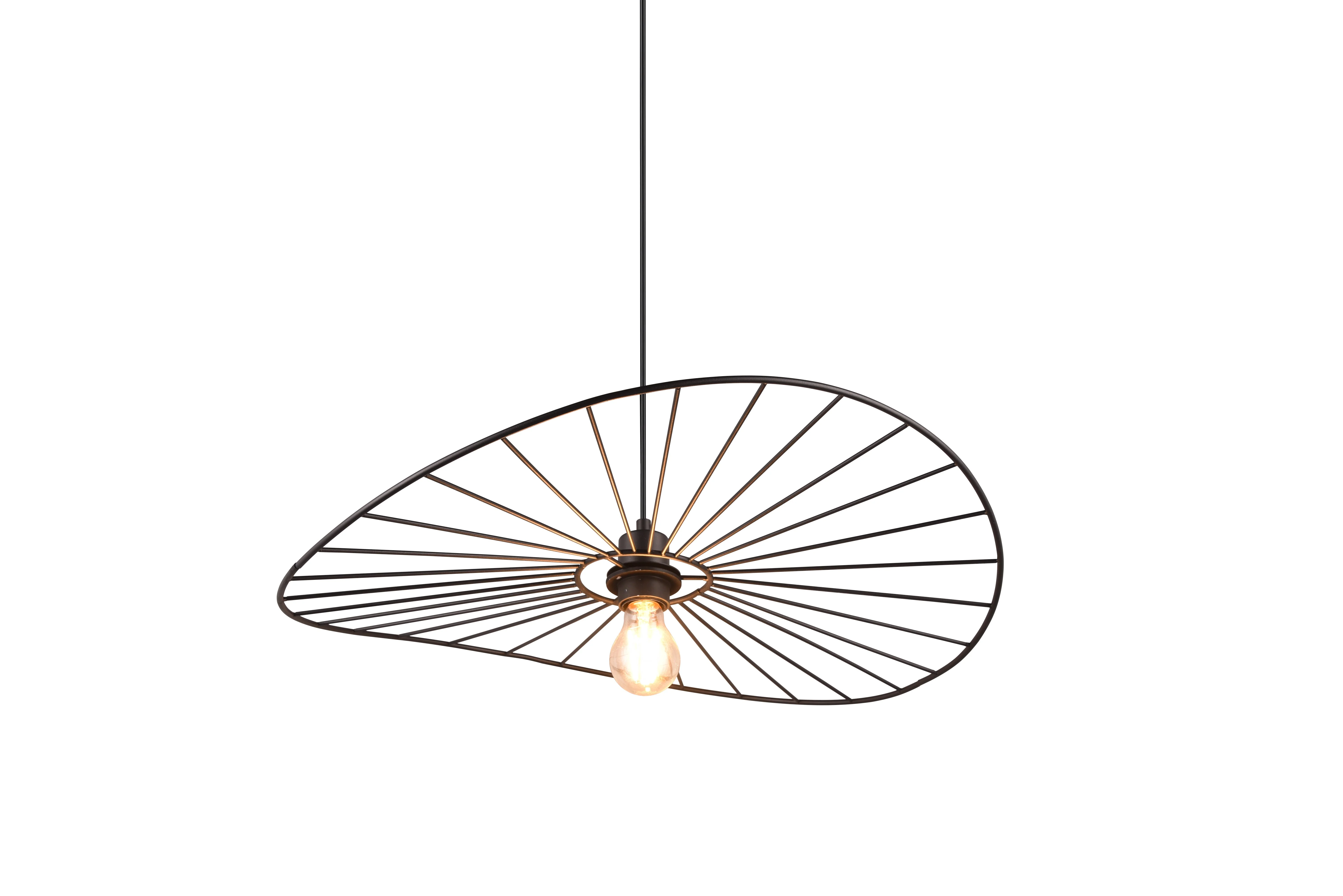 Chapeau Hanging Pendant - Black / White Finish - Image 10