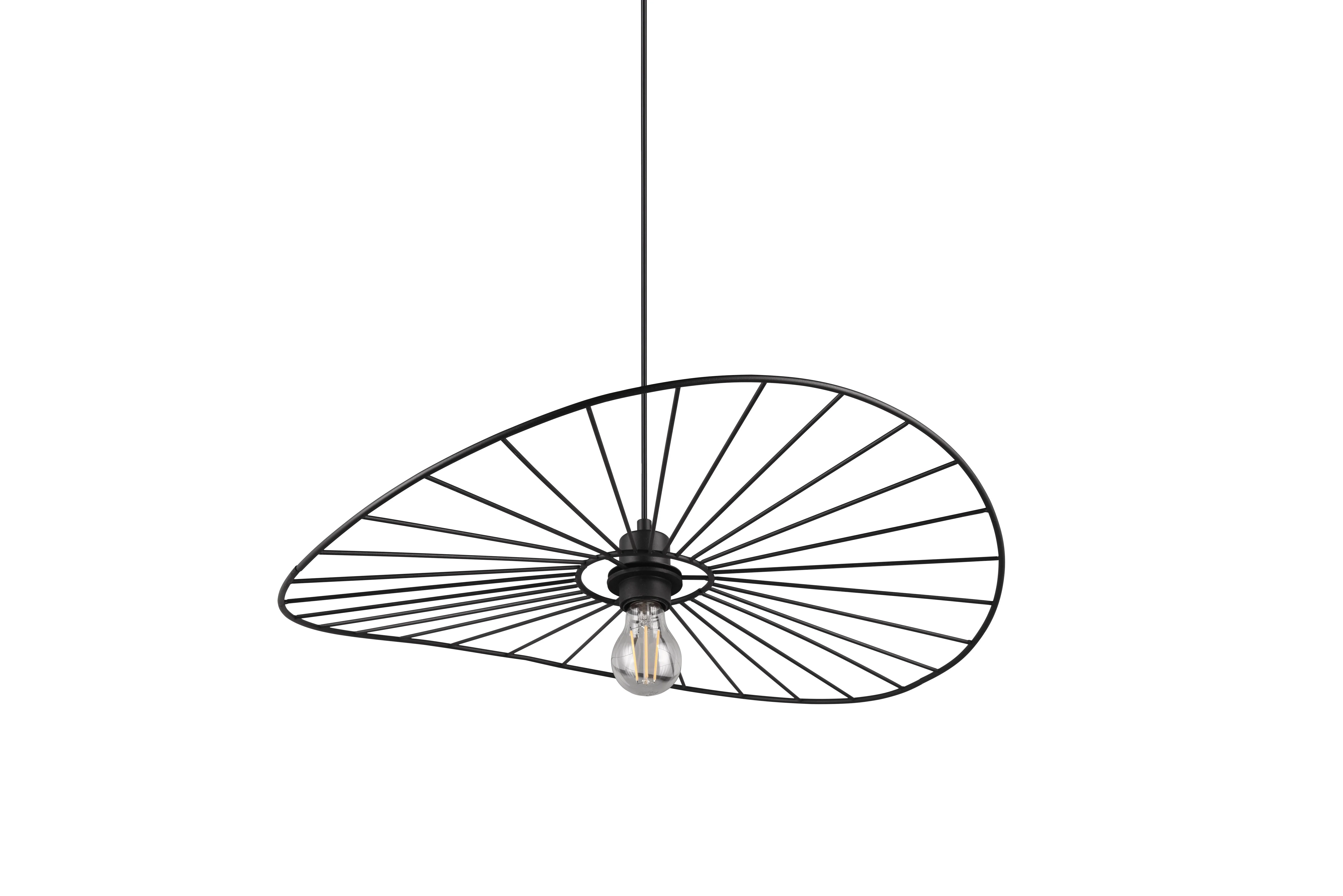 Chapeau Hanging Pendant - Black / White Finish - Image 13