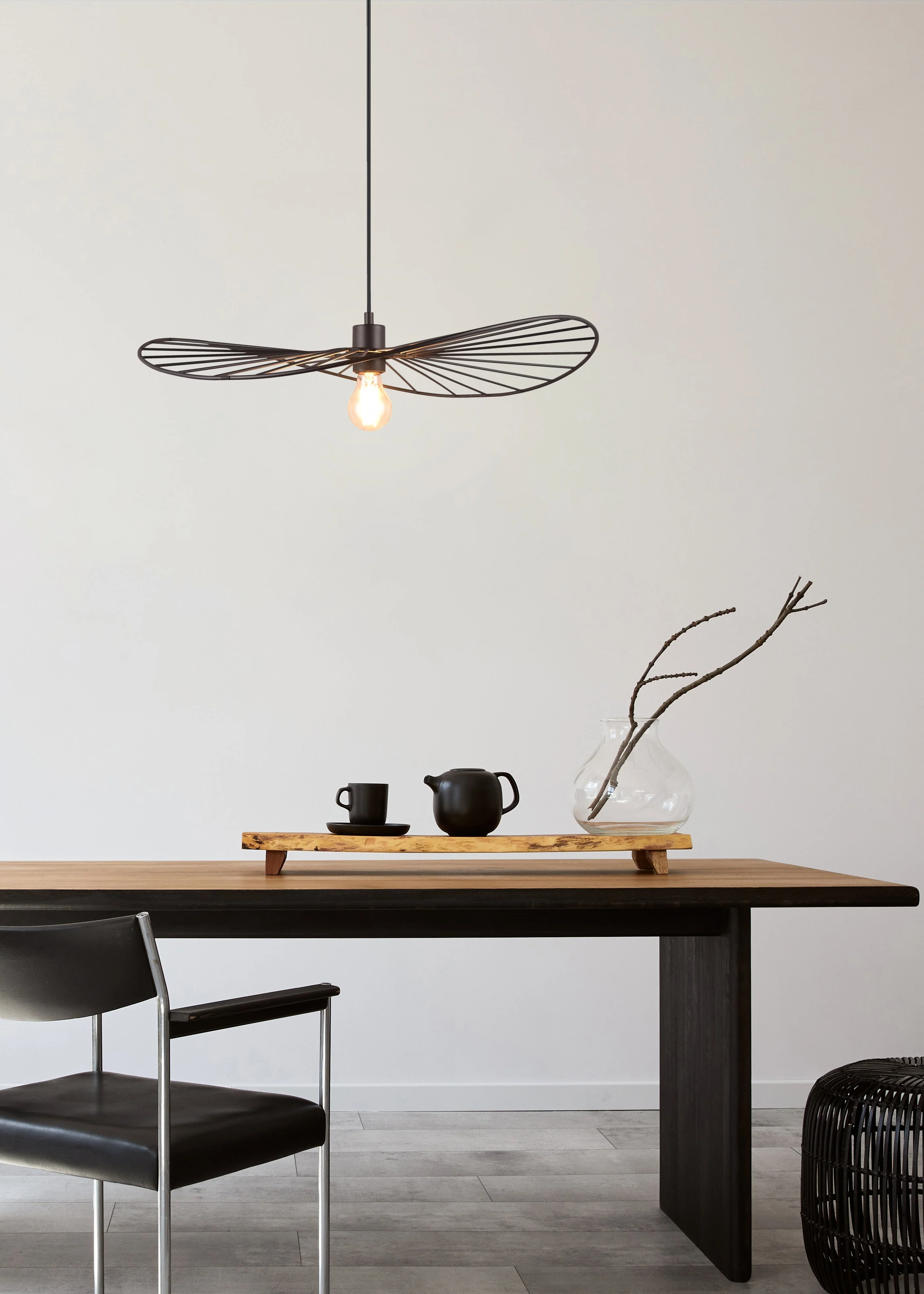 Chapeau Hanging Pendant - Black / White Finish - Image 14