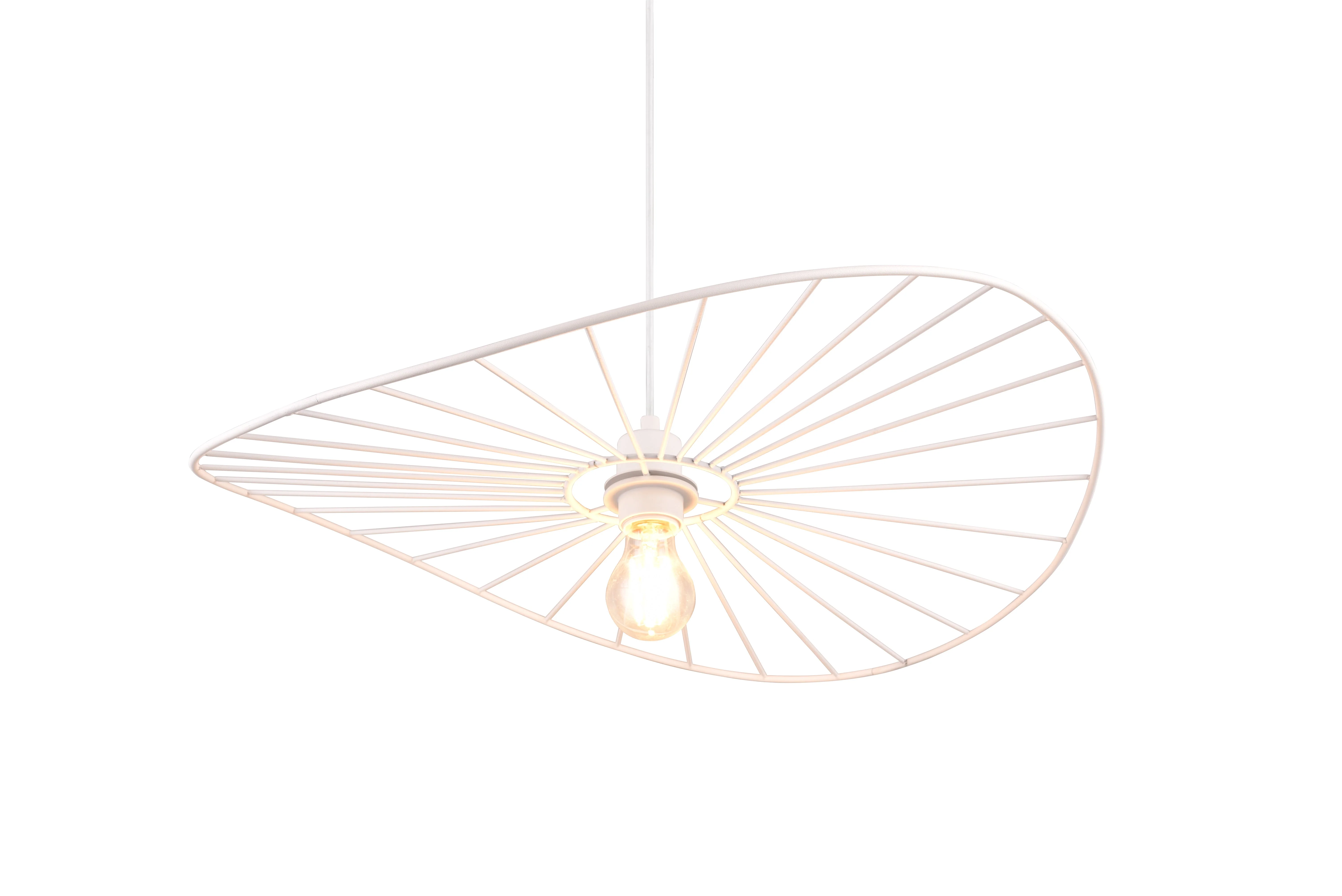 Chapeau Hanging Pendant - Black / White Finish - Image 3