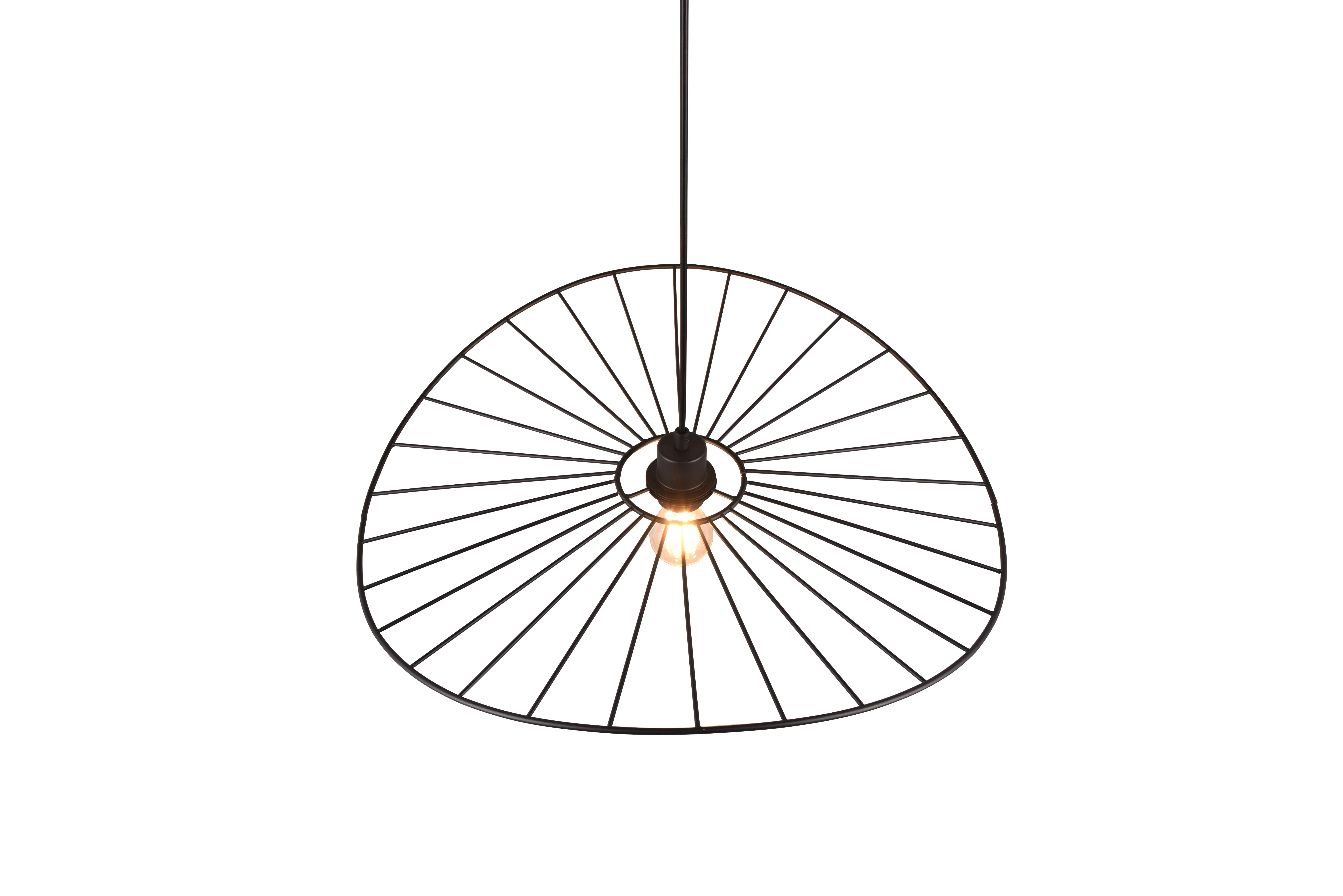 Chapeau Hanging Pendant - Black / White Finish - Image 9