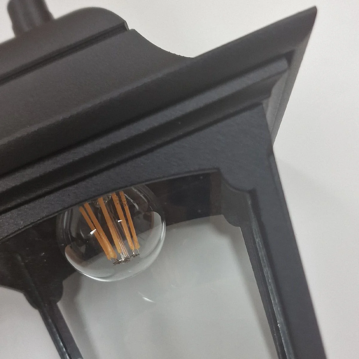 Chapel 1 Light Medium/Large Chain Lantern - Black IP44 E27 - Image 11