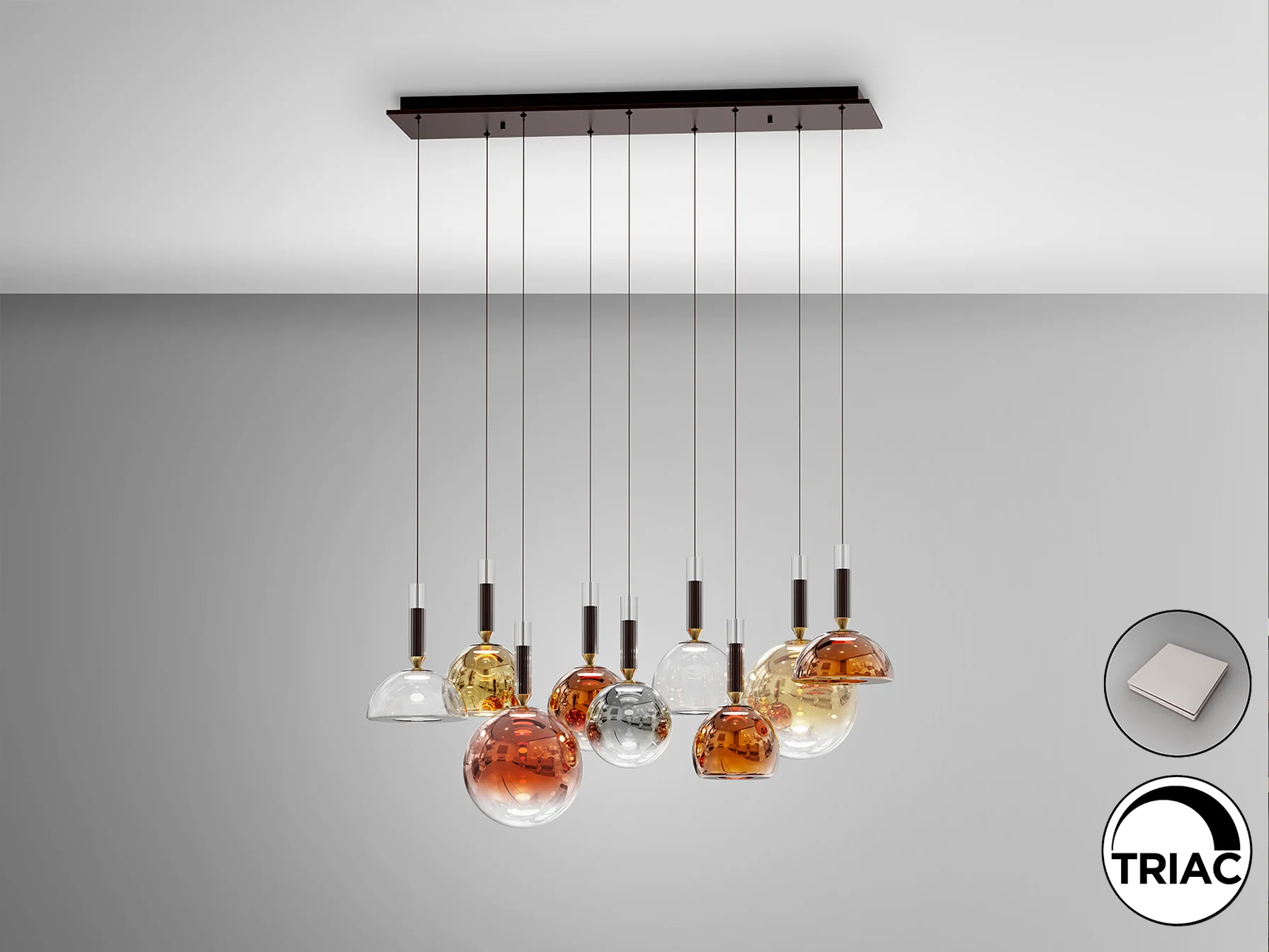 Charlize  9Lt Ceiling Light- Various Finishes - Image 5