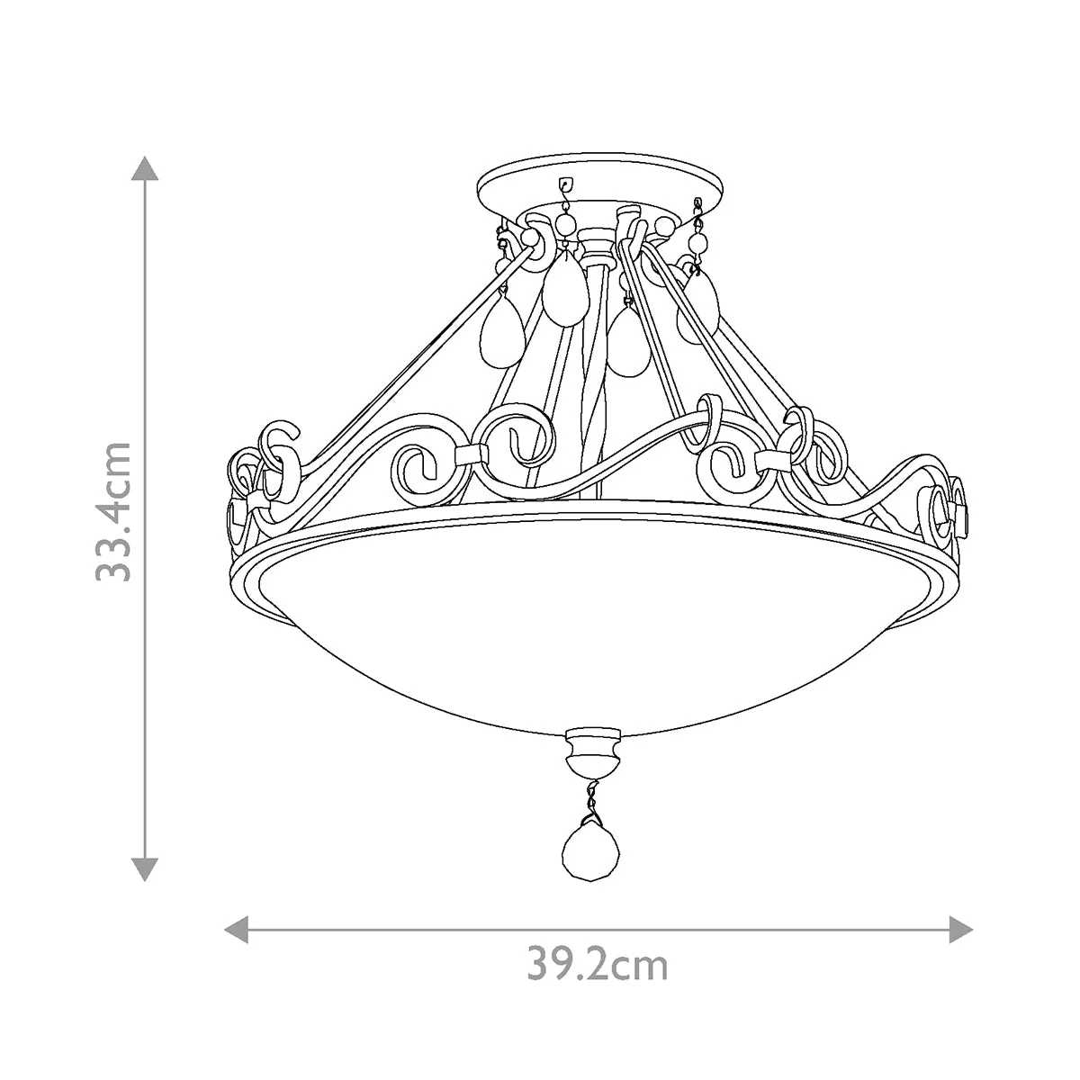 Chateau 2 Light Semi-Flush Light - Mocha Bronze - Image 6