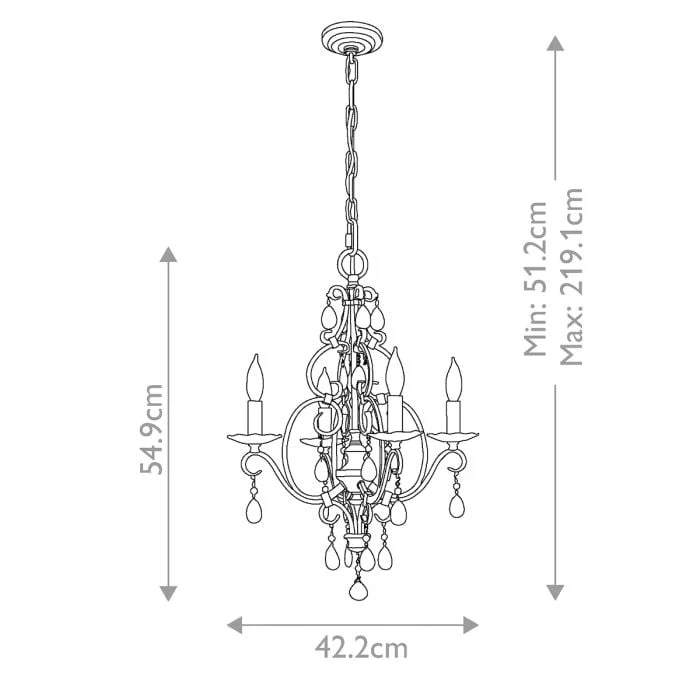 Chateau 4/6 Light Chandelier - Mocha Bronze - Image 8