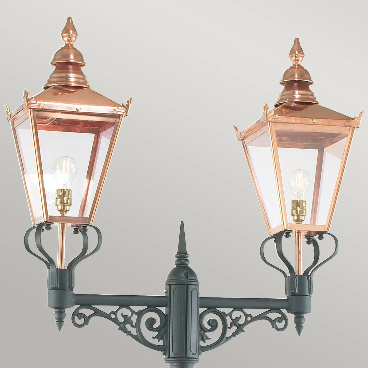 Chelsea 1/2Lt Lamp Post - Copper Black IP44  E27 - Image 7