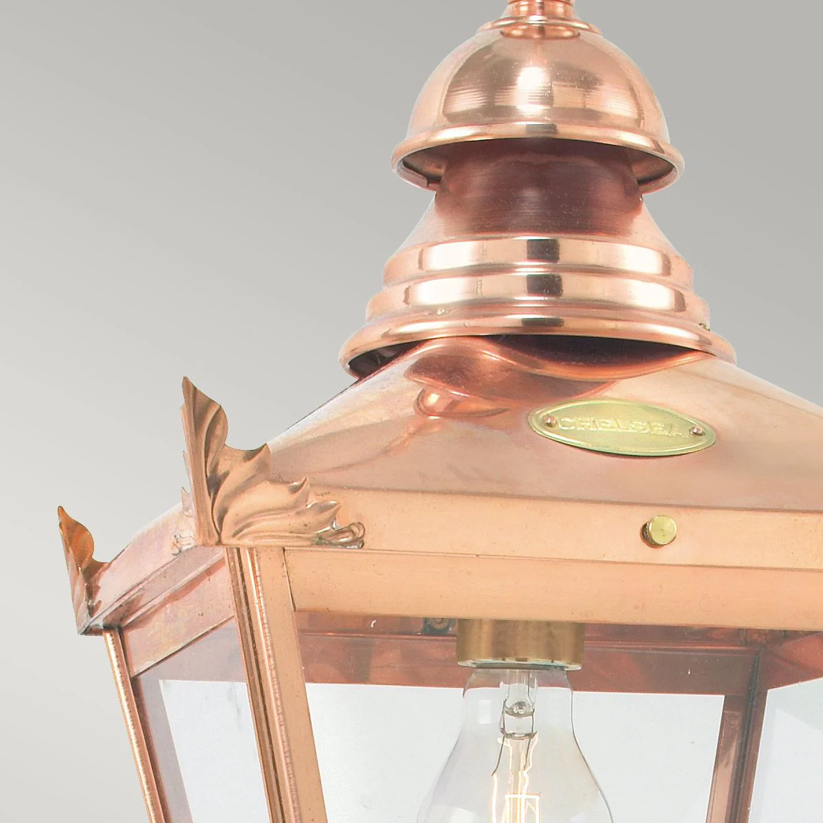 Chelsea 1 Light Chain Lantern - Copper IP44 E27 - Image 3