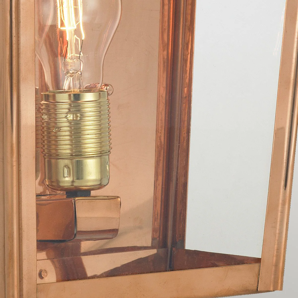 Chelsea 1 Light Small/Large Half Lantern - Copper E27 IP44 - Image 10