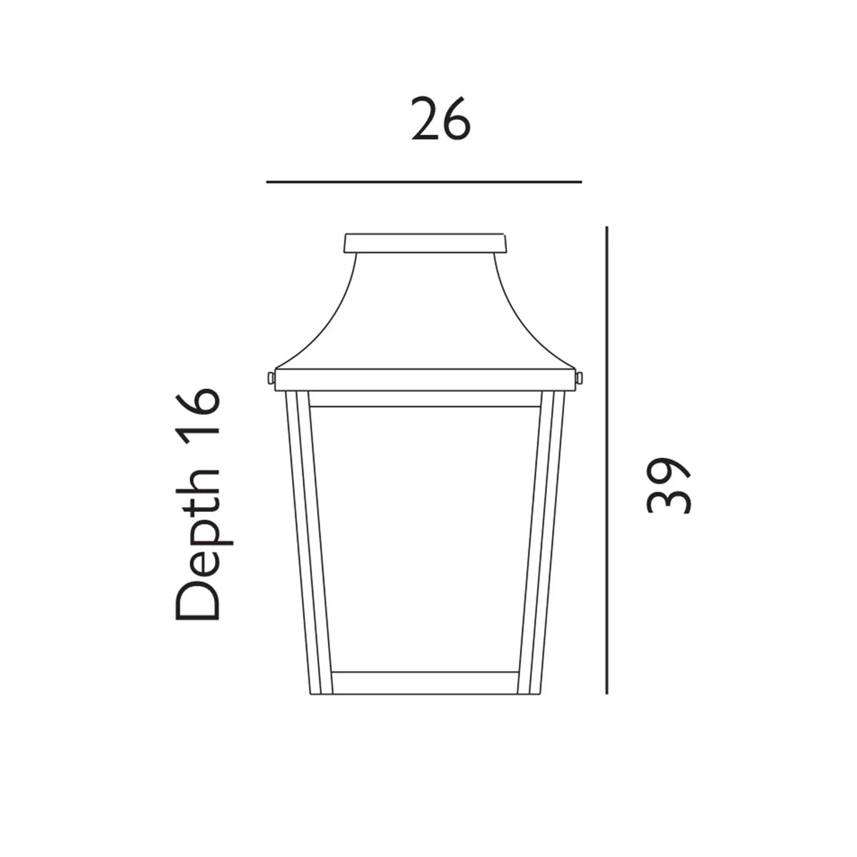 Chelsea 1 Light Small/Large Half Lantern - Copper E27 IP44 - Image 11