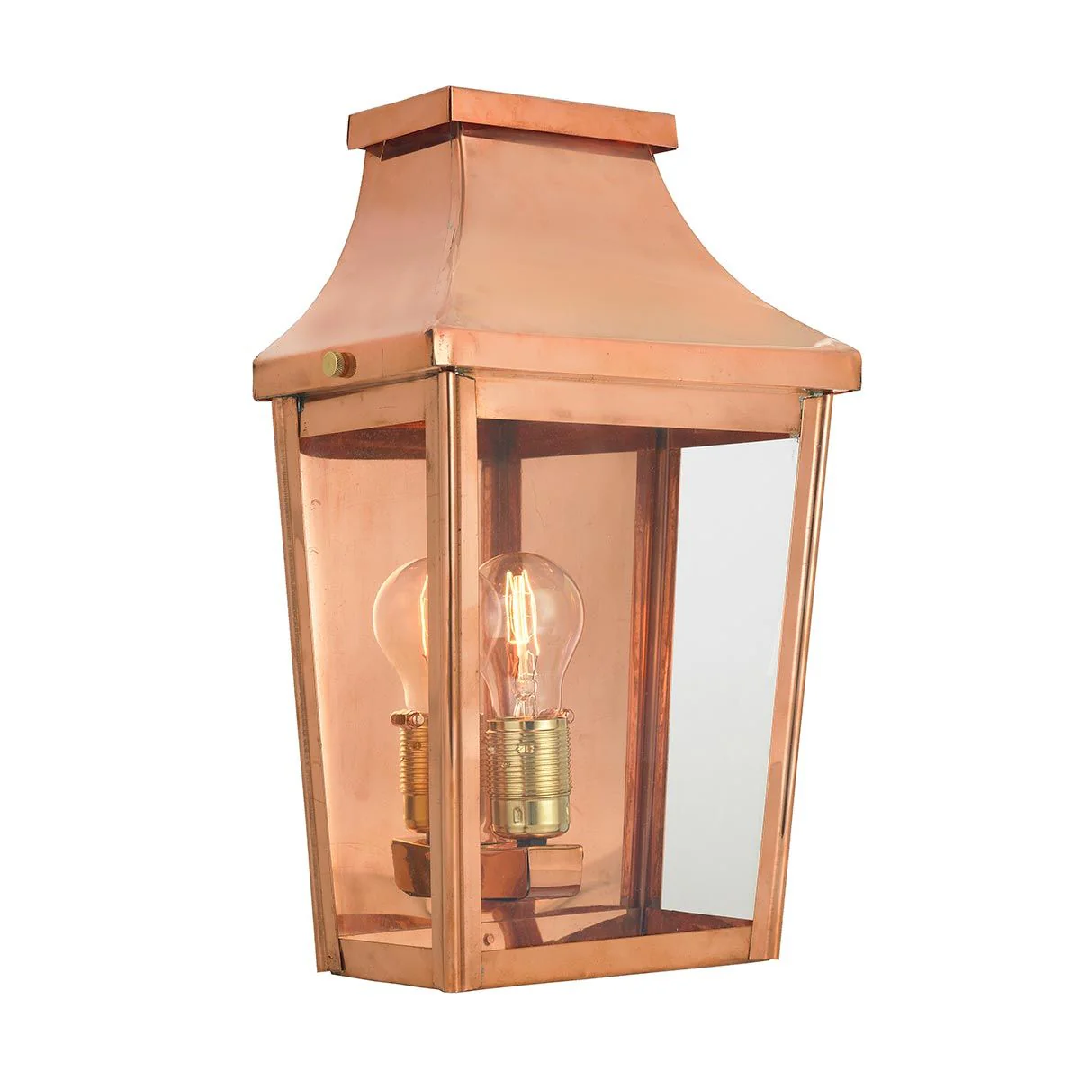 Chelsea 1 Light Small/Large Half Lantern - Copper E27 IP44 - Image 2