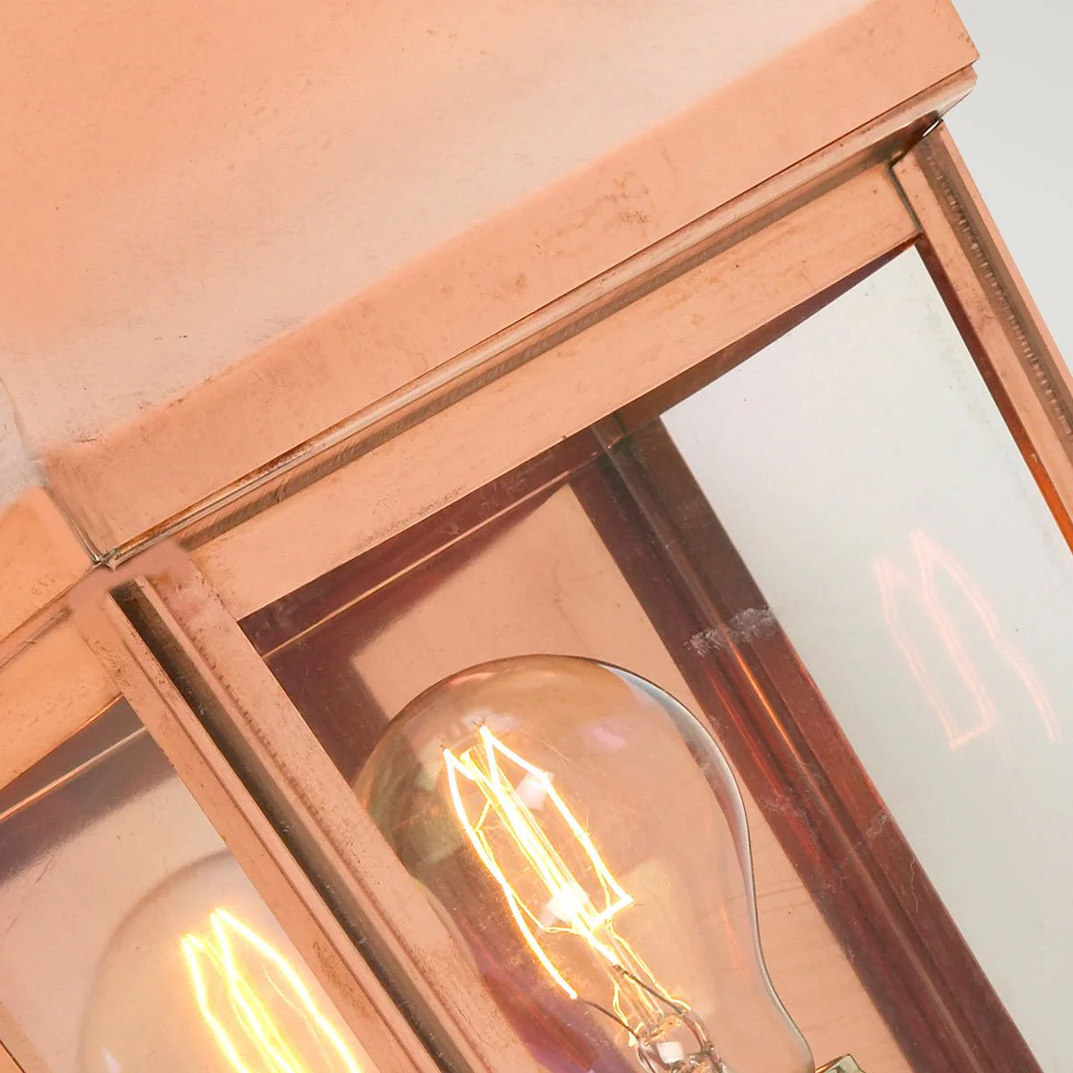 Chelsea 1 Light Small/Large Half Lantern - Copper E27 IP44 - Image 4