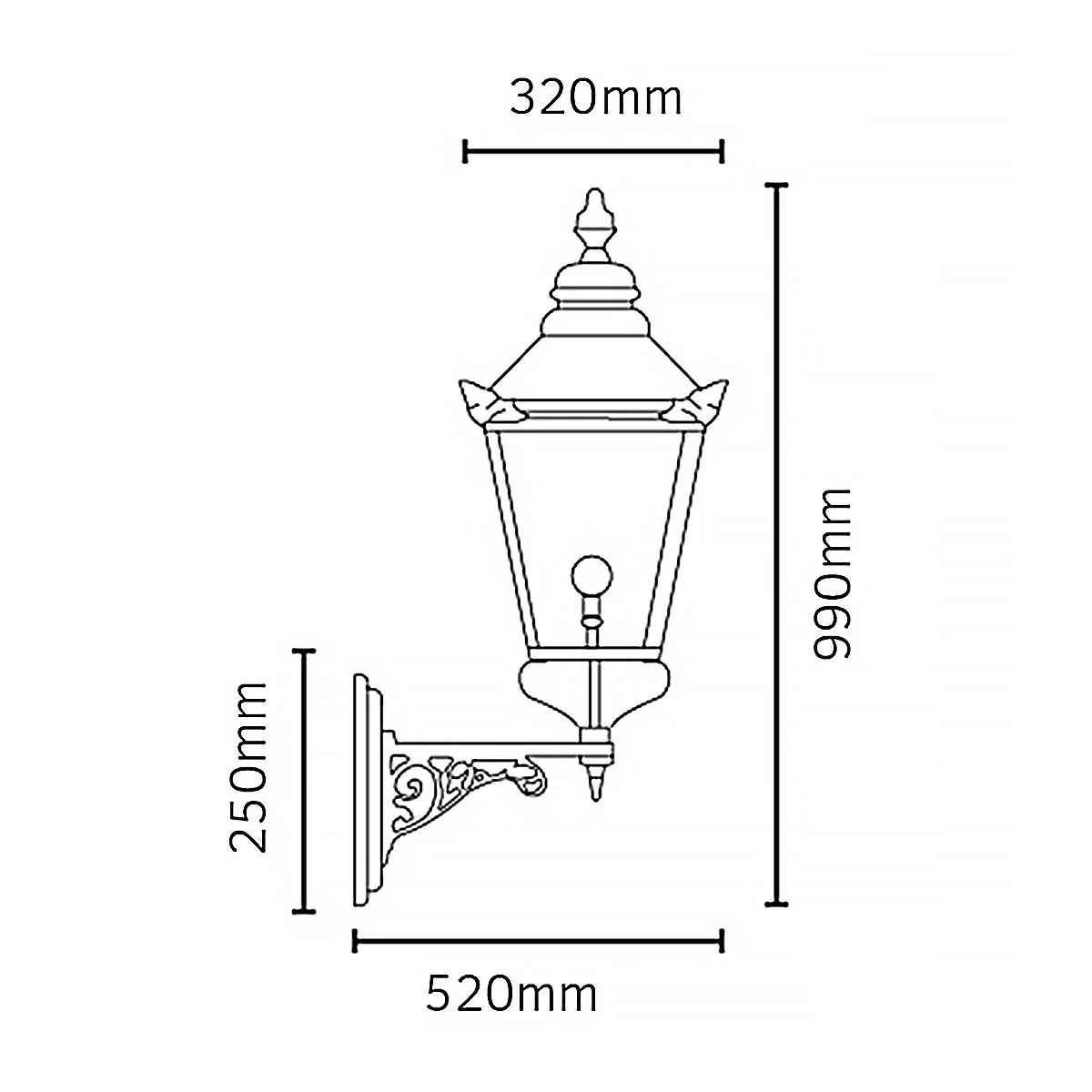 Chelsea 1 Light Up/Down Outdoor Lantern - Copper E27 IP44 - Image 16