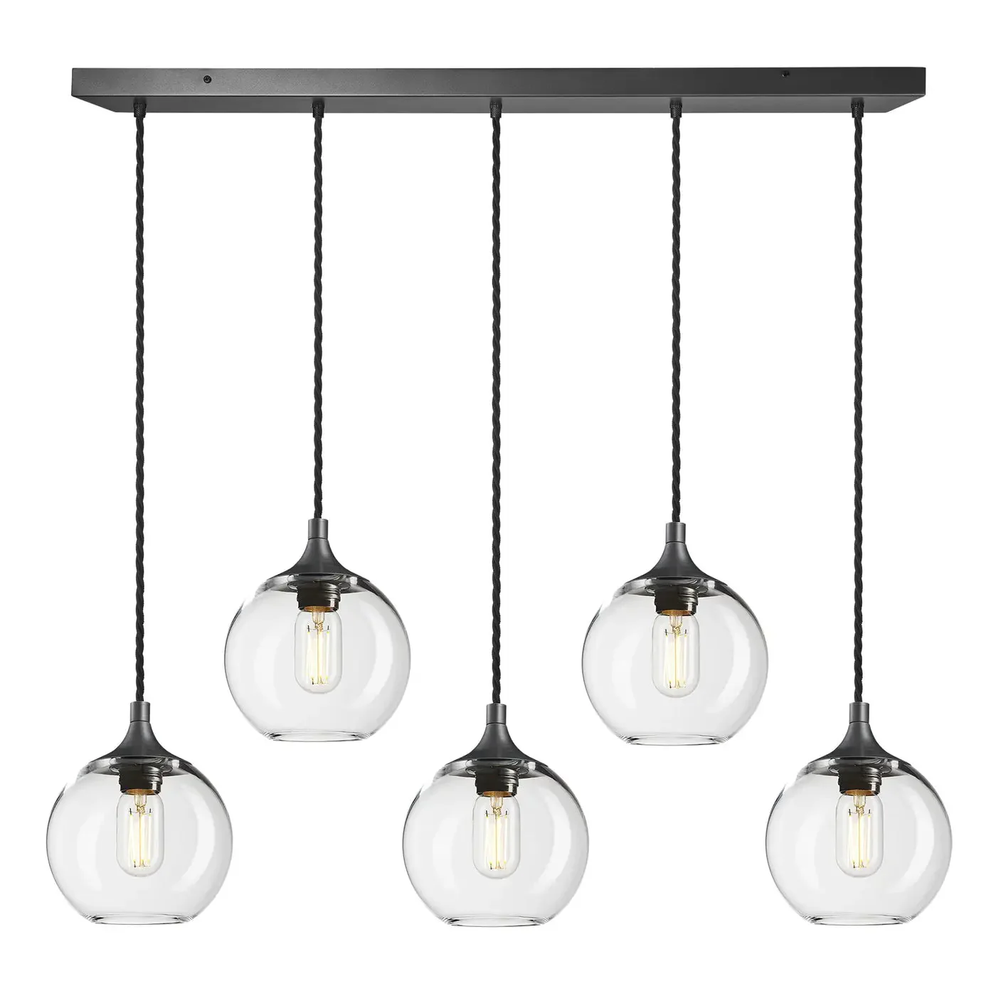 Chelsea Glass Globe 5 Wire Cluster Lights - 7 Inch - Image 3