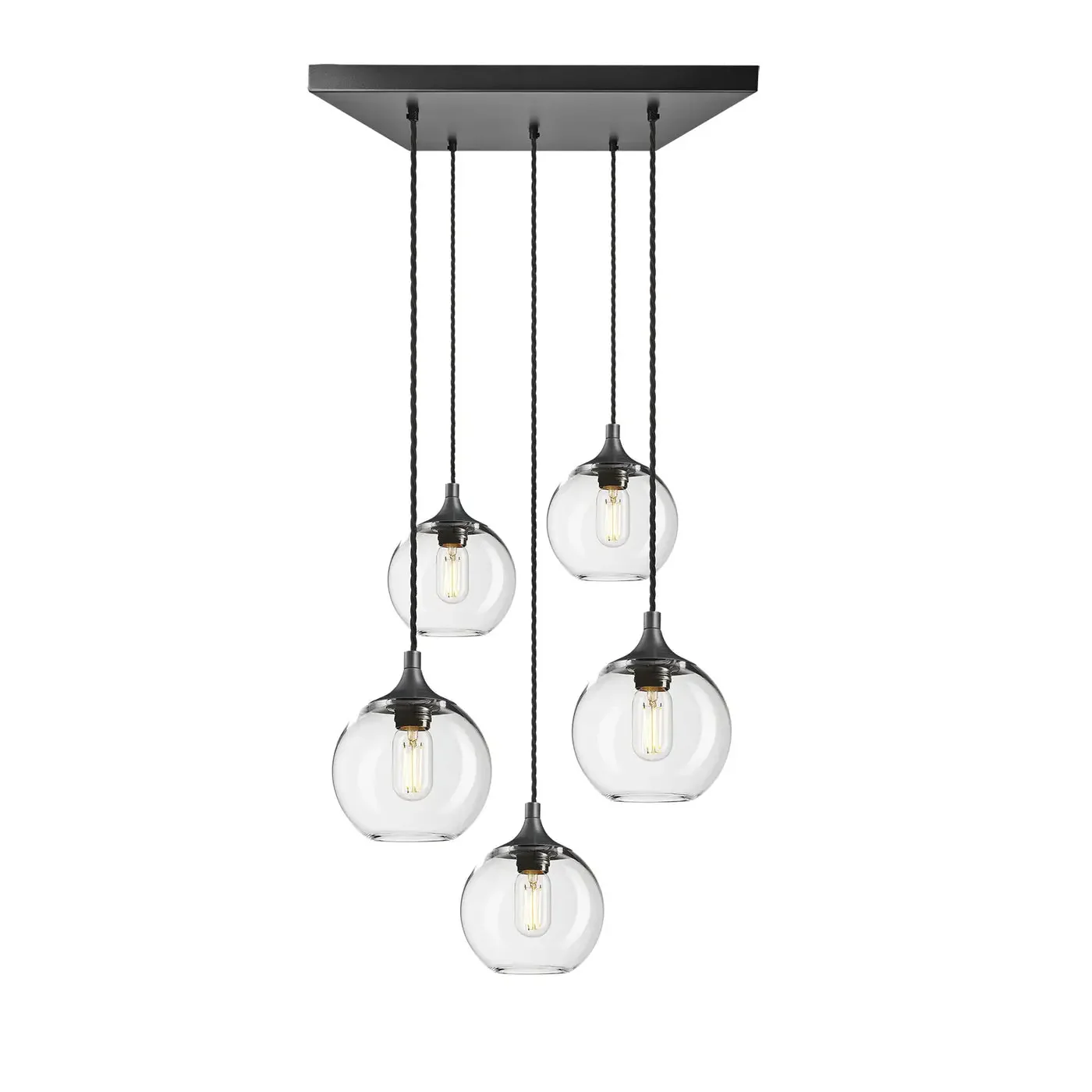 Chelsea Glass Globe 5 Wire Cluster Lights - 7 Inch - Image 6