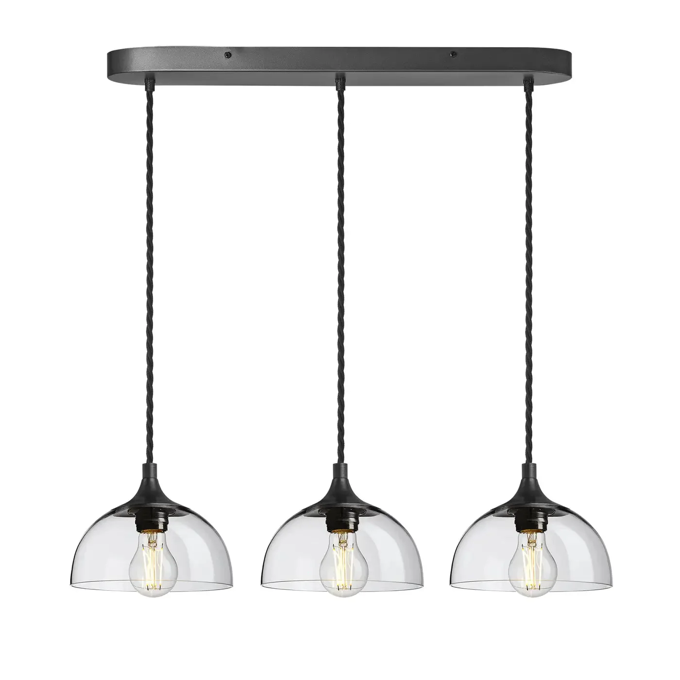 Chelsea Glass Globe/ Dome 3 Wire Cluster Lights- Various Finishes - Image 10