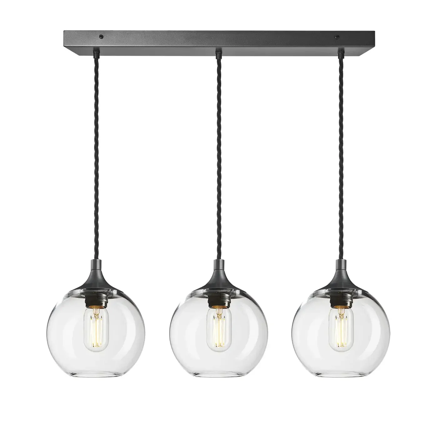 Chelsea Glass Globe/ Dome 3 Wire Cluster Lights- Various Finishes - Image 4
