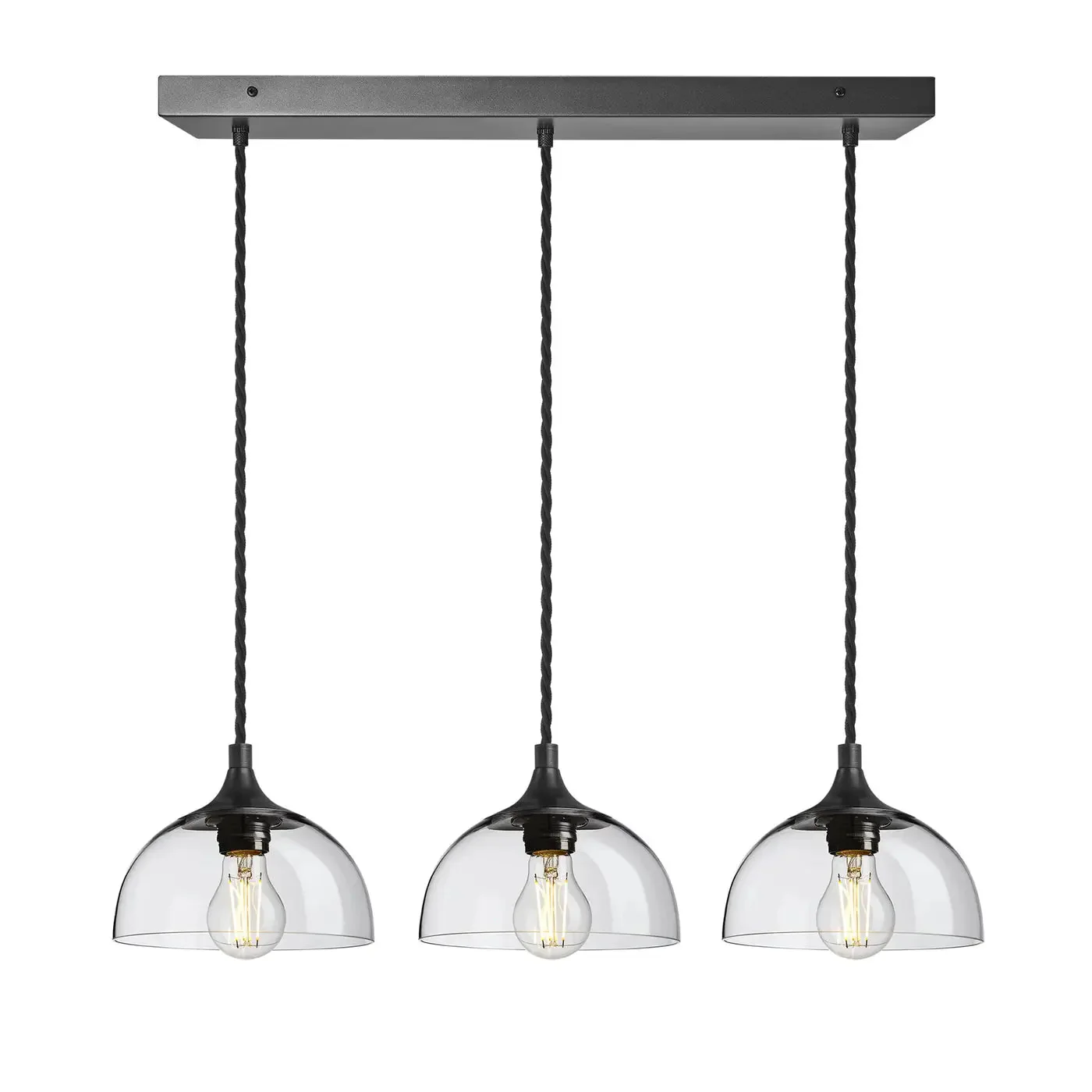 Chelsea Glass Globe/ Dome 3 Wire Cluster Lights- Various Finishes - Image 7
