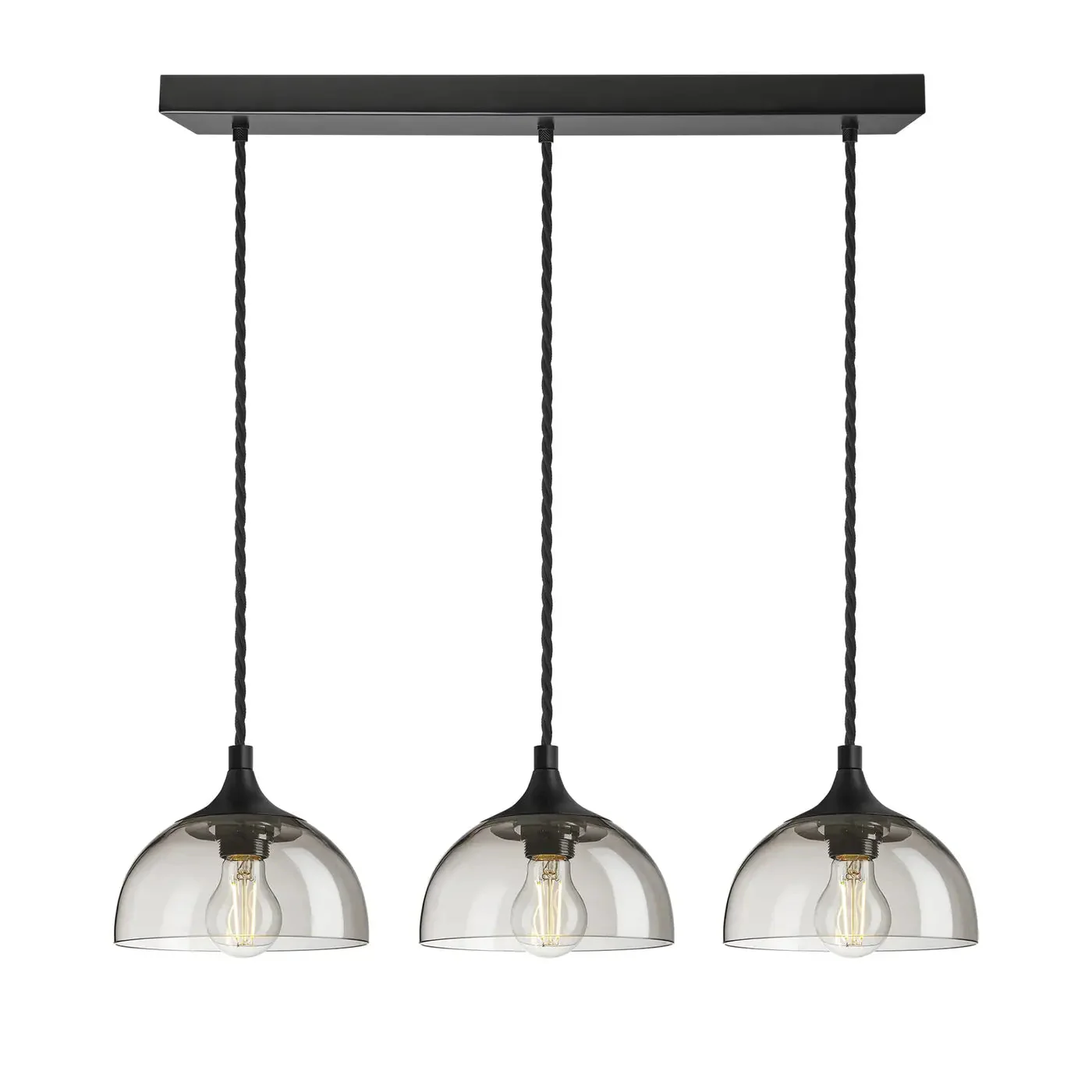 Chelsea Glass Globe/ Dome 3 Wire Cluster Lights- Various Finishes - Image 9