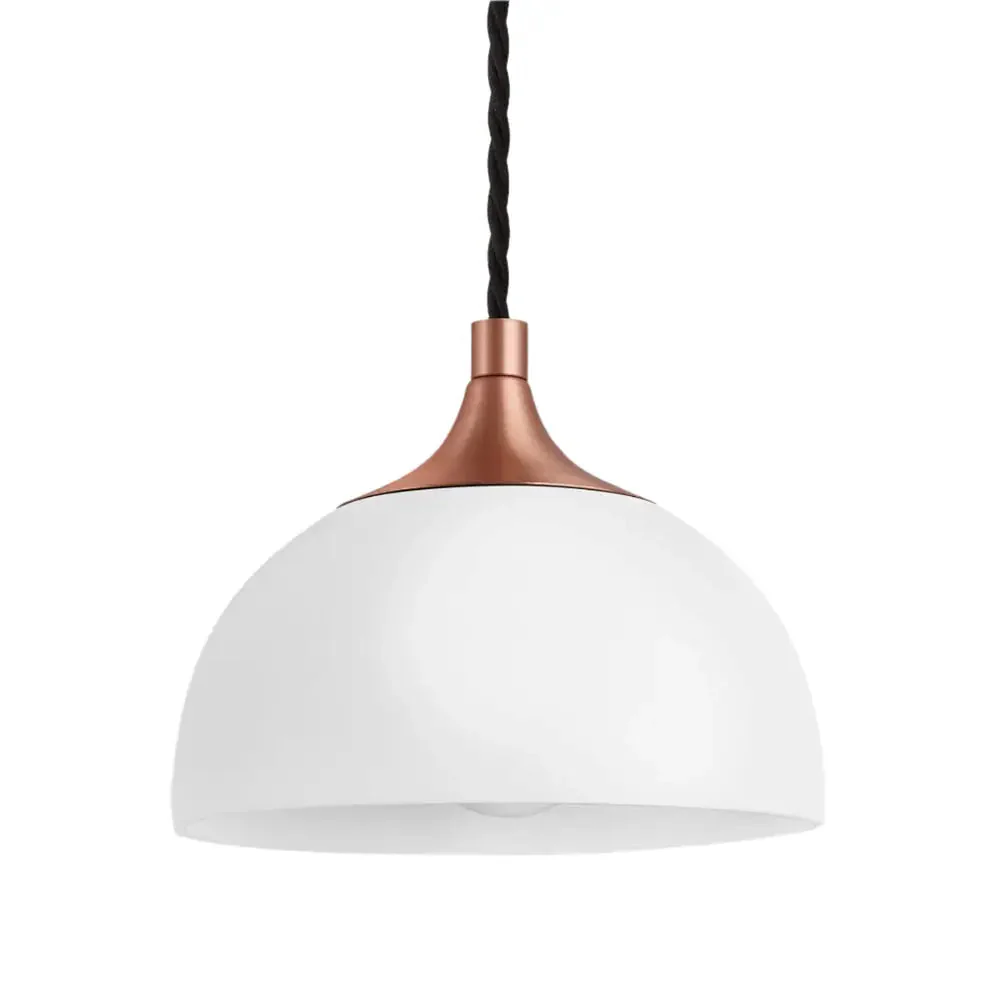 Chelsea Opal Glass Dome Pendant Light - 8 Inch - Image 2