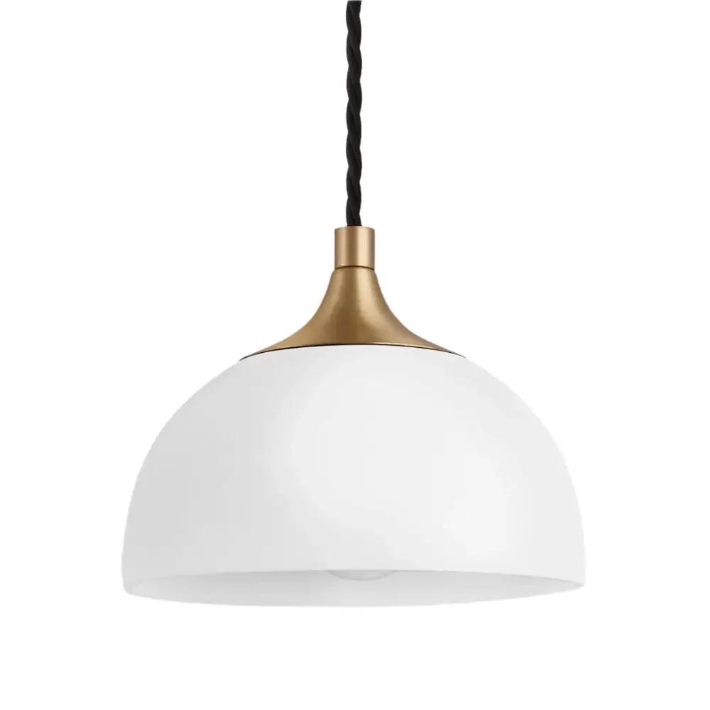 Chelsea Opal Glass Dome Pendant Light - 8 Inch - Image 3
