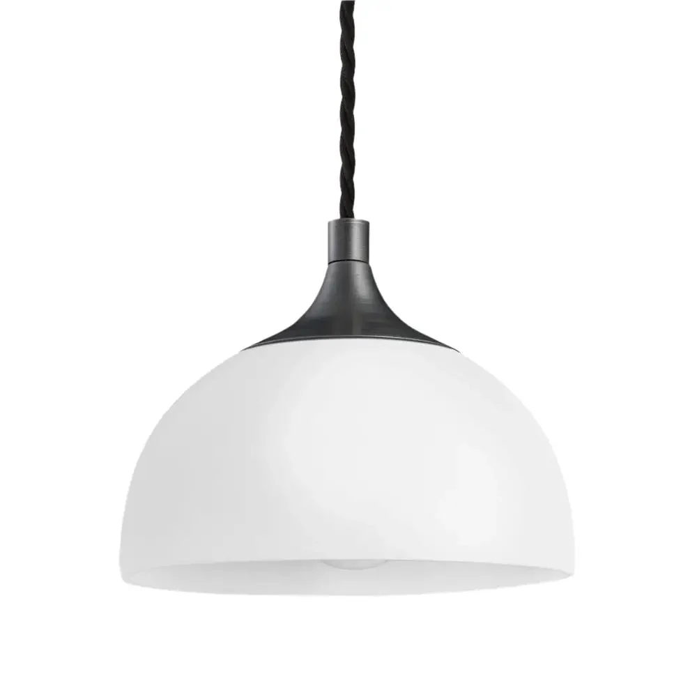 Chelsea Opal Glass Dome Pendant Light - 8 Inch - Image 5