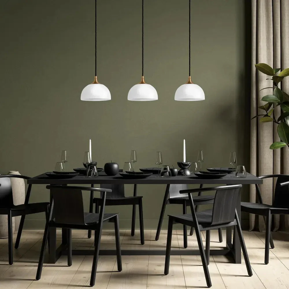Chelsea Opal Glass Dome Pendant Light - 8 Inch - Image 6