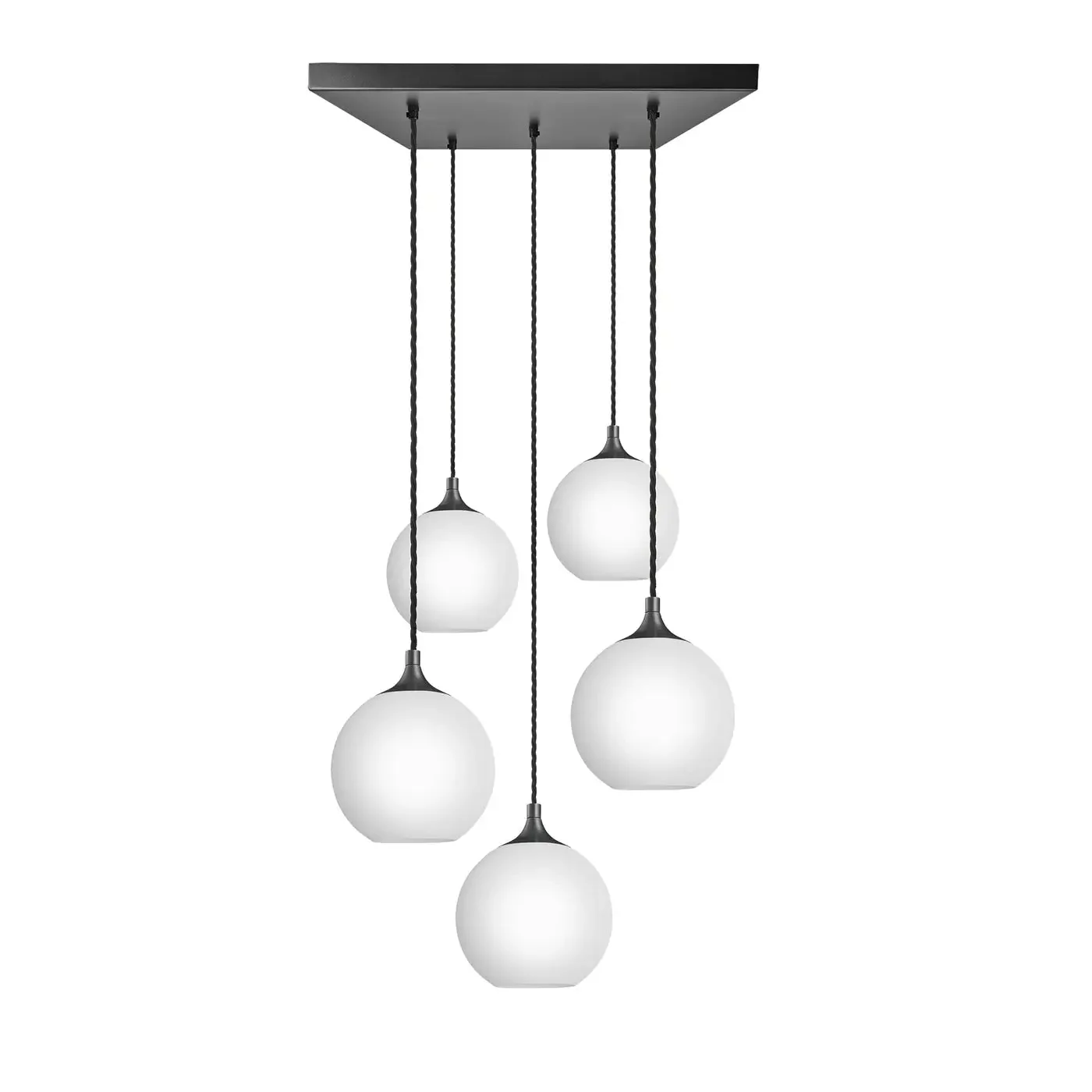 Chelsea Opal Glass Globe 5 Wire Square Cluster Lights - 9 inch - Image 2