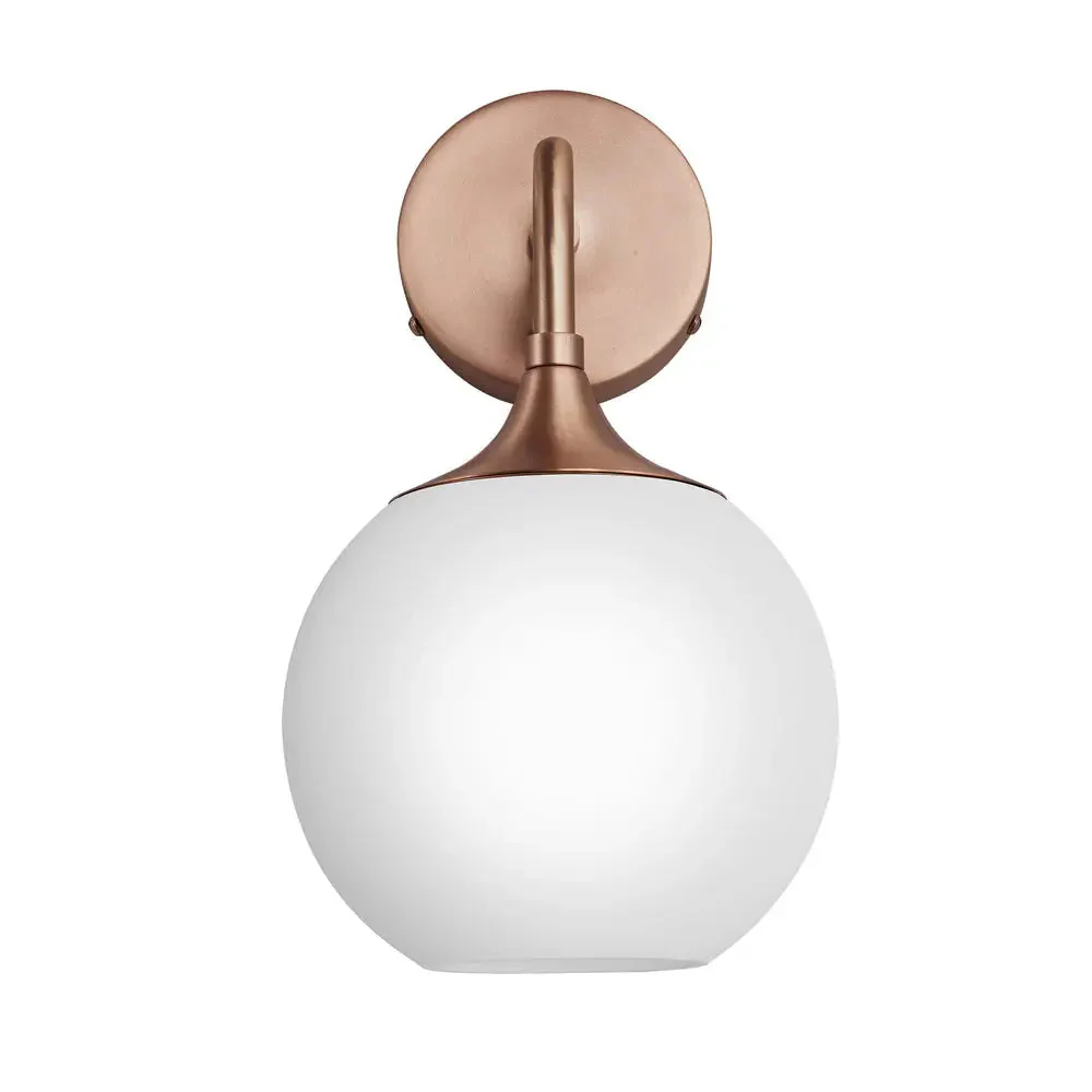 Chelsea Opal Glass Globe/Dome Wall Light  - Various Finishes - Image 3