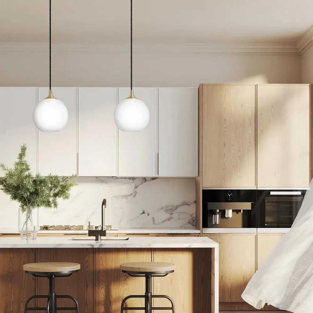 Chelsea Opal Glass Globe Pendant Light- Various Finishes - Image 7