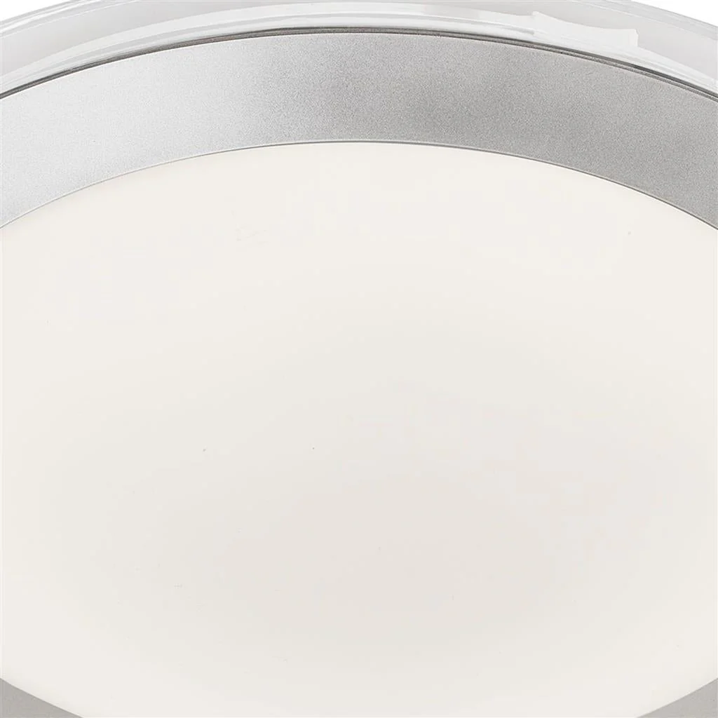 Chester Bathroom Flush Light IP44 - Acrylic & Silver - Image 2