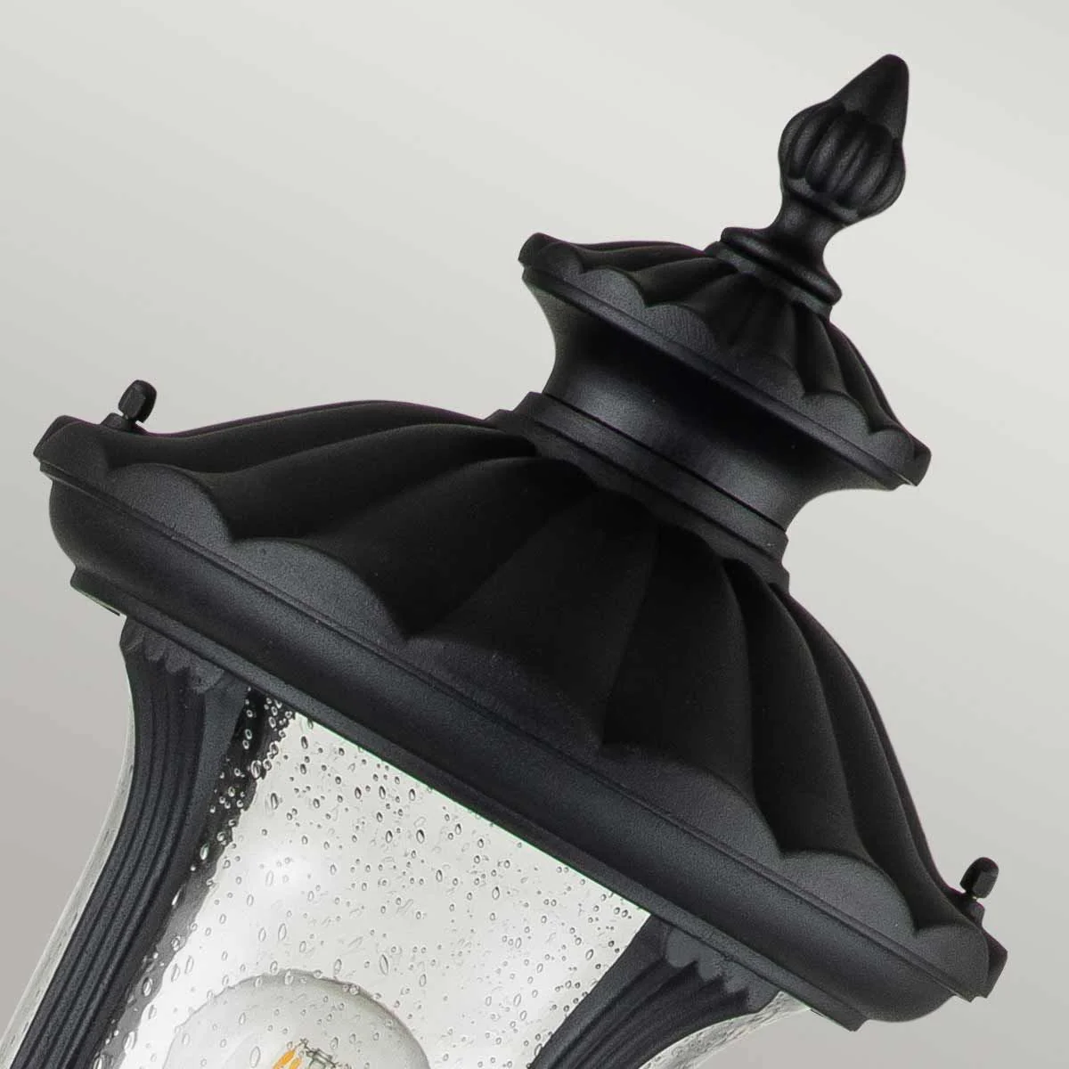 Chicago 1 Light Medium/Large Pillar Lantern - Bronze - Rusty Bronze Patina/Textured Black IP44 E27 - Image 10