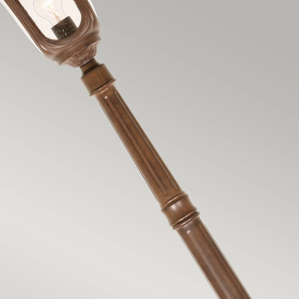 Chicago 1 Light Medium/Large Pillar Lantern - Bronze - Rusty Bronze Patina/Textured Black IP44 E27 - Image 13