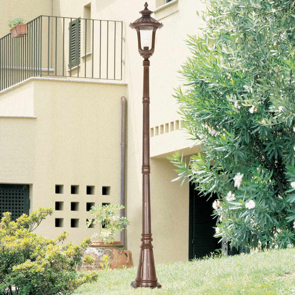 Chicago 1 Light Medium/Large Pillar Lantern - Bronze - Rusty Bronze Patina/Textured Black IP44 E27 - Image 15