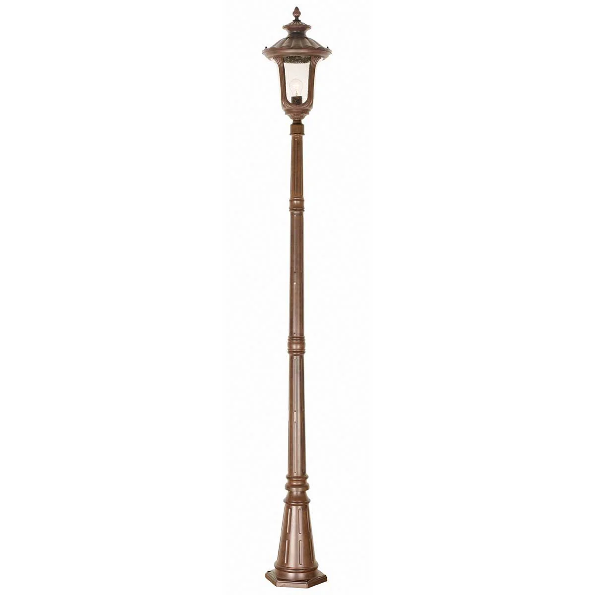 Chicago 1 Light Medium/Large Pillar Lantern - Bronze - Rusty Bronze Patina/Textured Black IP44 E27 - Image 3