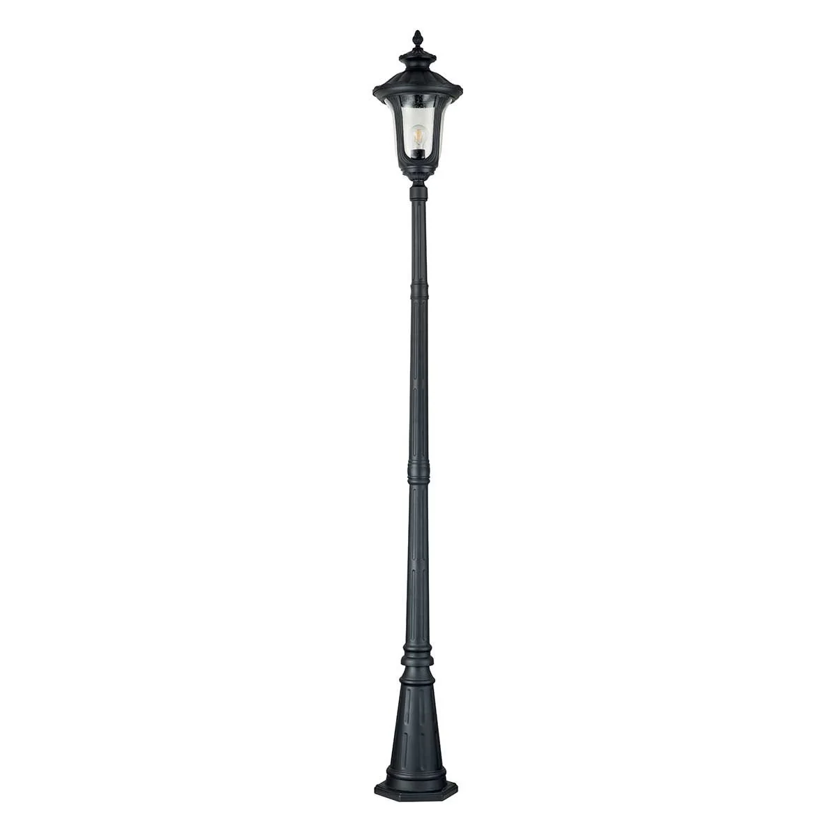 Chicago 1 Light Medium/Large Pillar Lantern - Bronze - Rusty Bronze Patina/Textured Black IP44 E27 - Image 4