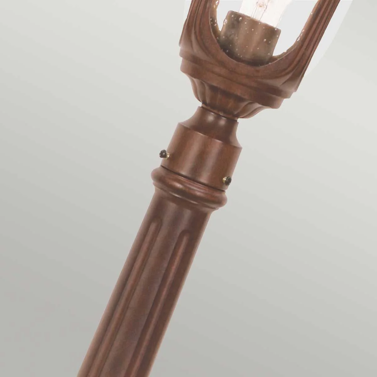 Chicago 1 Light Medium/Large Pillar Lantern - Bronze - Rusty Bronze Patina/Textured Black IP44 E27 - Image 6