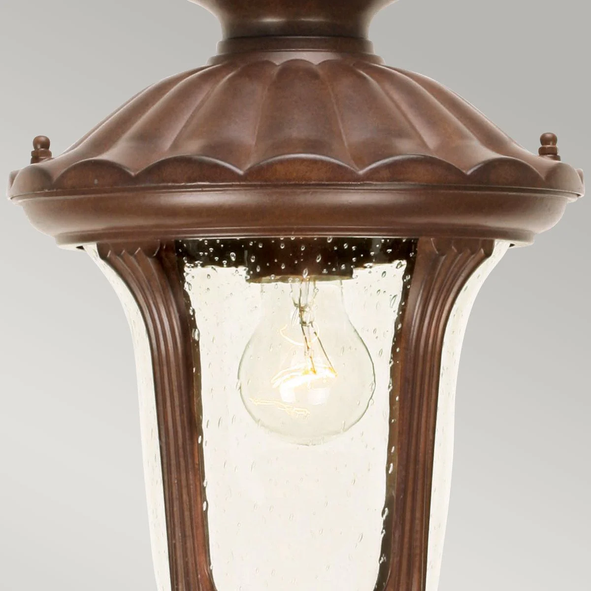 Chicago 1Lt IP44 Lantern - Bronze/Black - Image 5