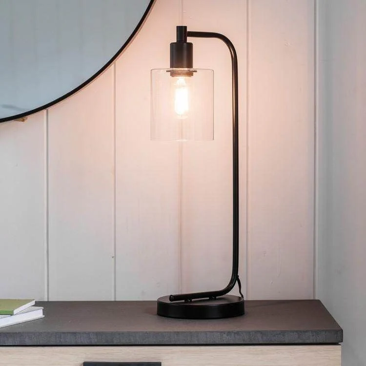 Chicago Table Lamp - Matt Black/Brushed Nickel - Image 3