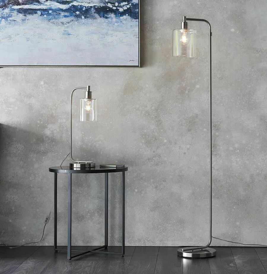 Chicago Table Lamp - Matt Black/Brushed Nickel - Image 5