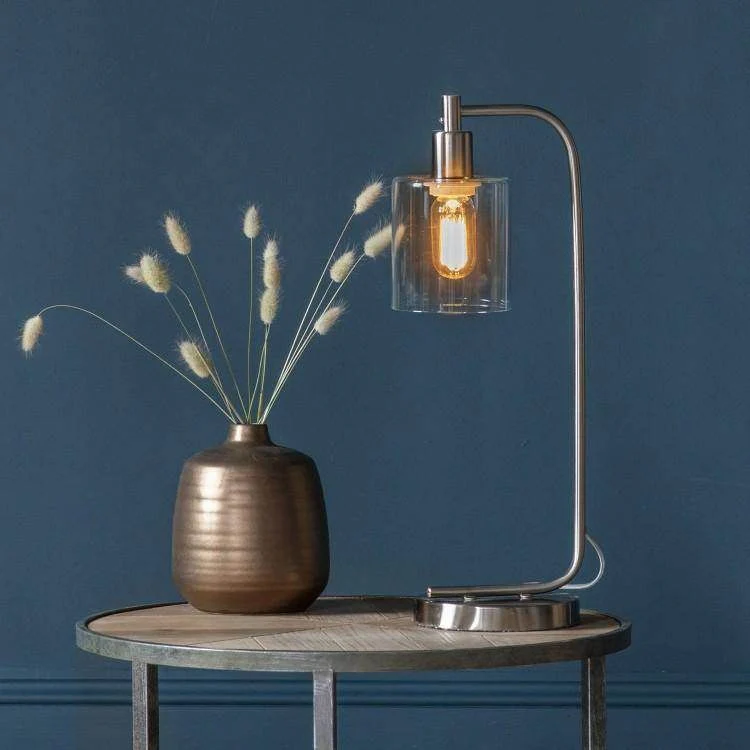 Chicago Table Lamp - Matt Black/Brushed Nickel - Image 7