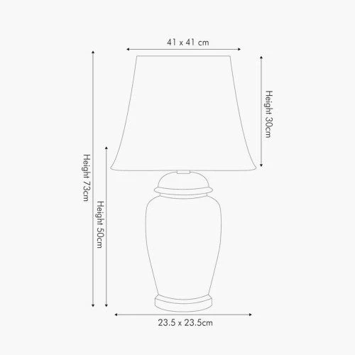 Chika Blue and White Ceramic Ginger Jar Table Lamp - Image 3