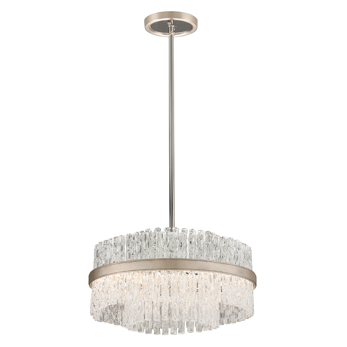 Chime 4/8Lt Pendant - Silver Leaf - Image 4