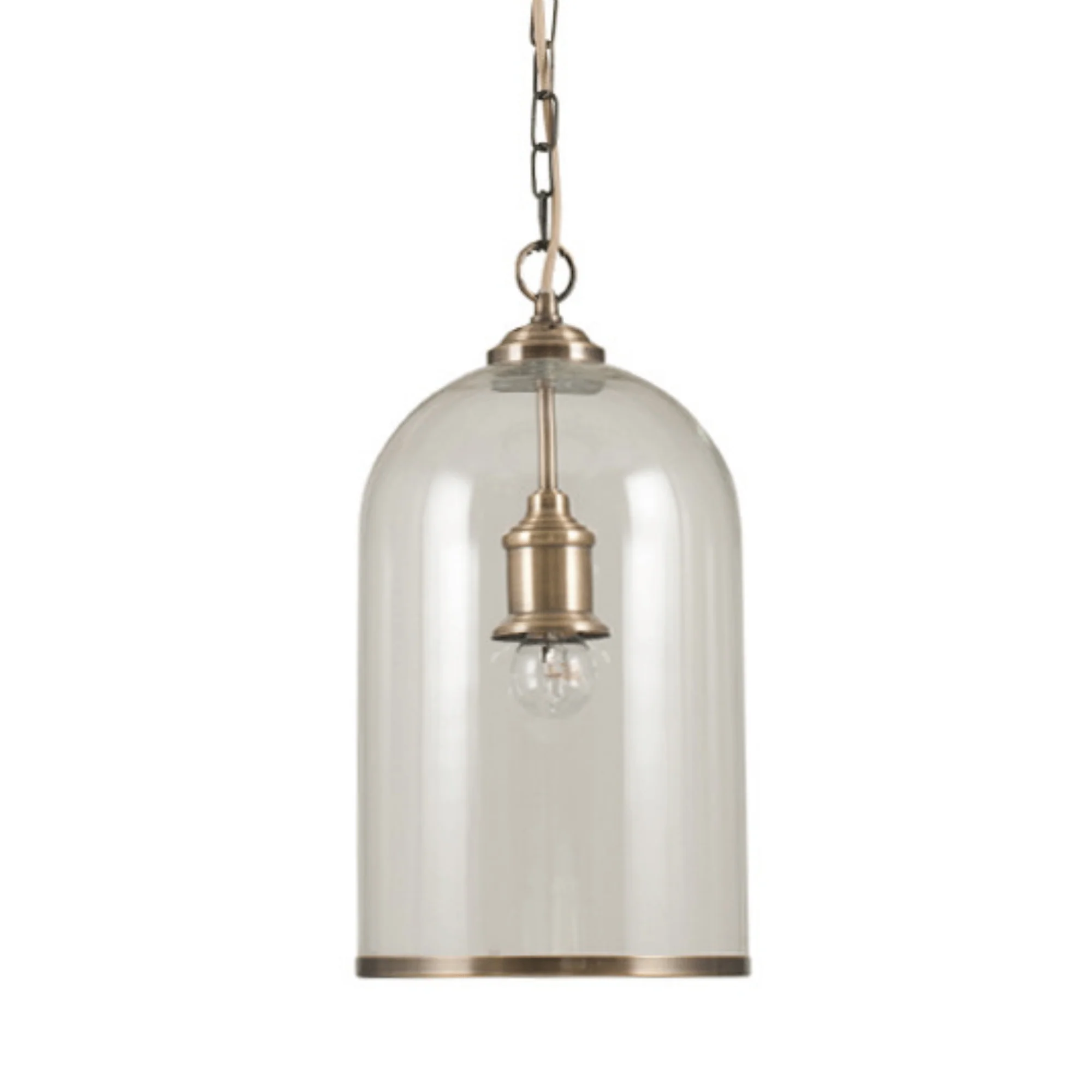 Chime Clear Glass Antique Pendant with Gold/Silver Finish - Image 5