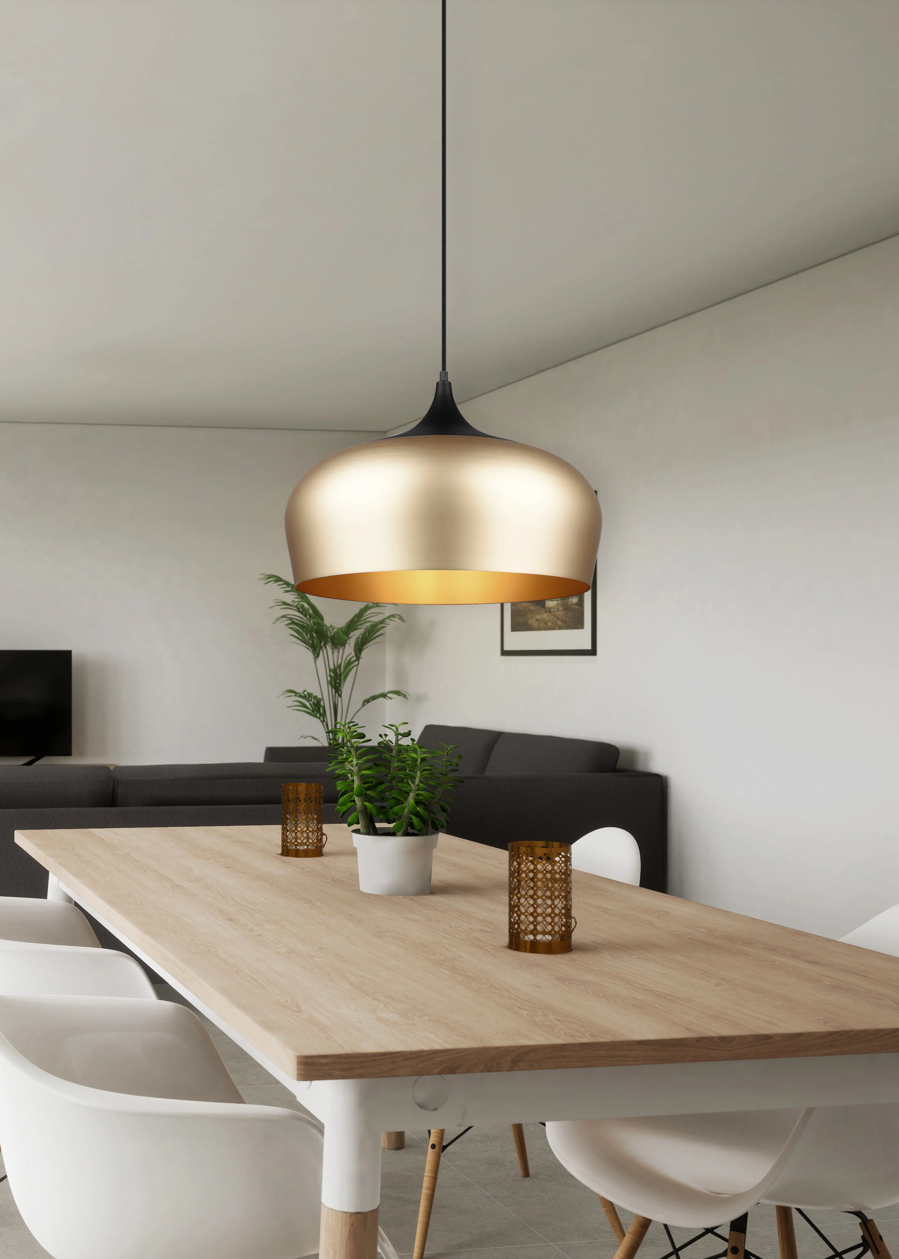 Chiron Hanging Pendant - Matt Brass - Image 8