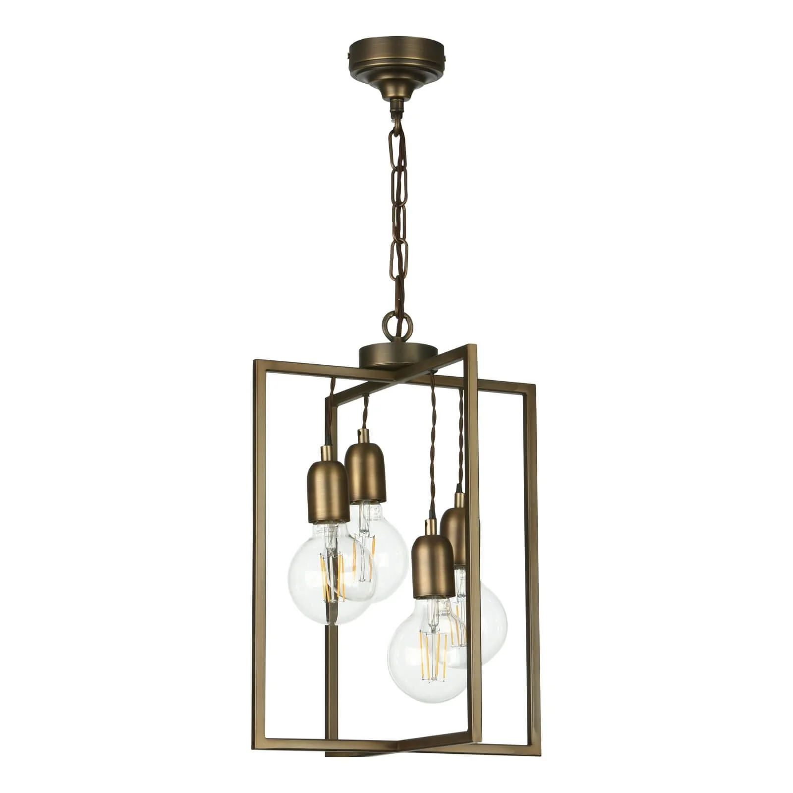 Chiswick Four Light Pendant in Antique Brass - Image 2