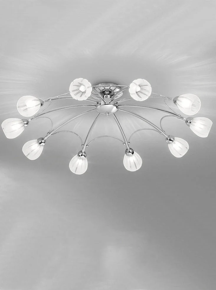 Chloe 3/5/10Lt Indoor Semi Flush Ceiling Light - Chrome/Bronze Finish - Image 5