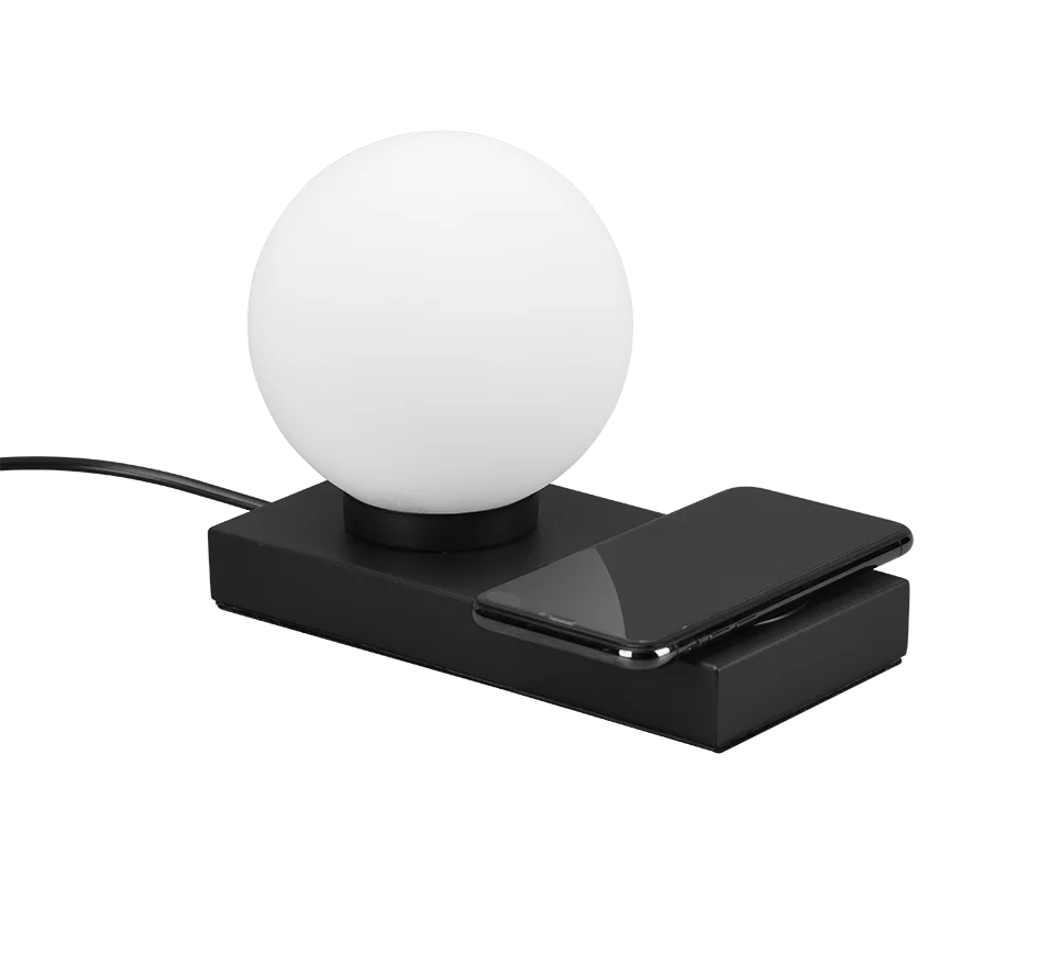 Chloe Phone Charger Table Lamp - Black - Image 2