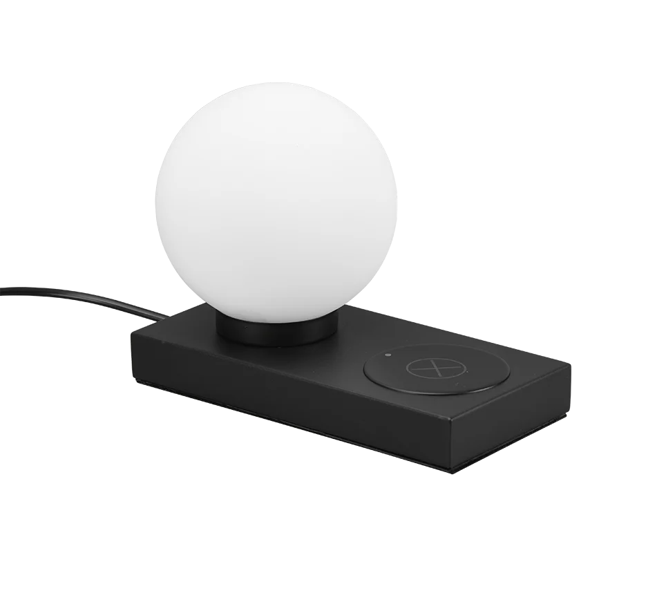 Chloe Phone Charger Table Lamp - Black - Image 4