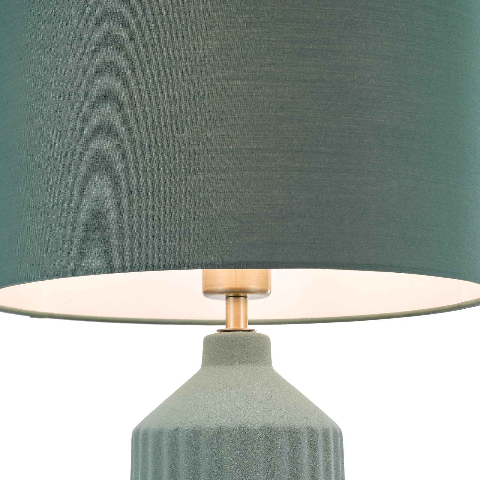 Chloris Table Lamp Green/Grey With Shade E27 - Image 4